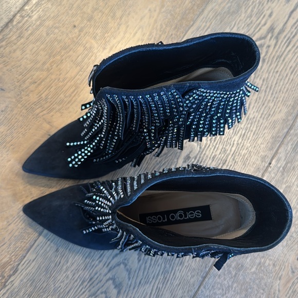 Sergio Rossi rhinestone fringe boots - Picture 5 of 6